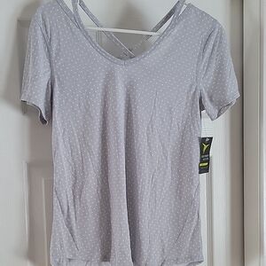 Elegant Gray Polka Dot Women's Tee